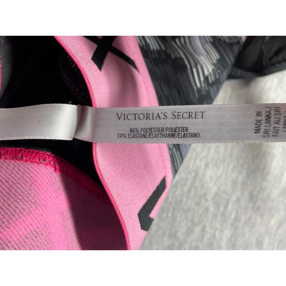 Victoria's Secret VSX Sports Bra Womens XS Multicolor Abstract Print Racerback